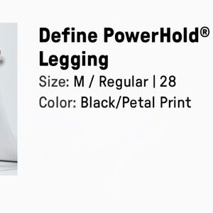 Fabletics Black Petal Print Leggings